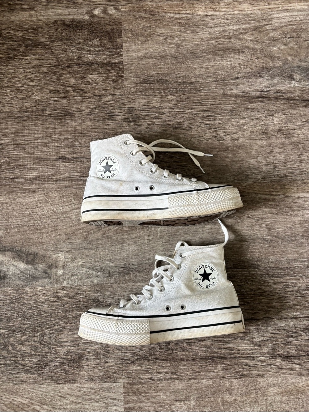 White Platform Hightop Converse